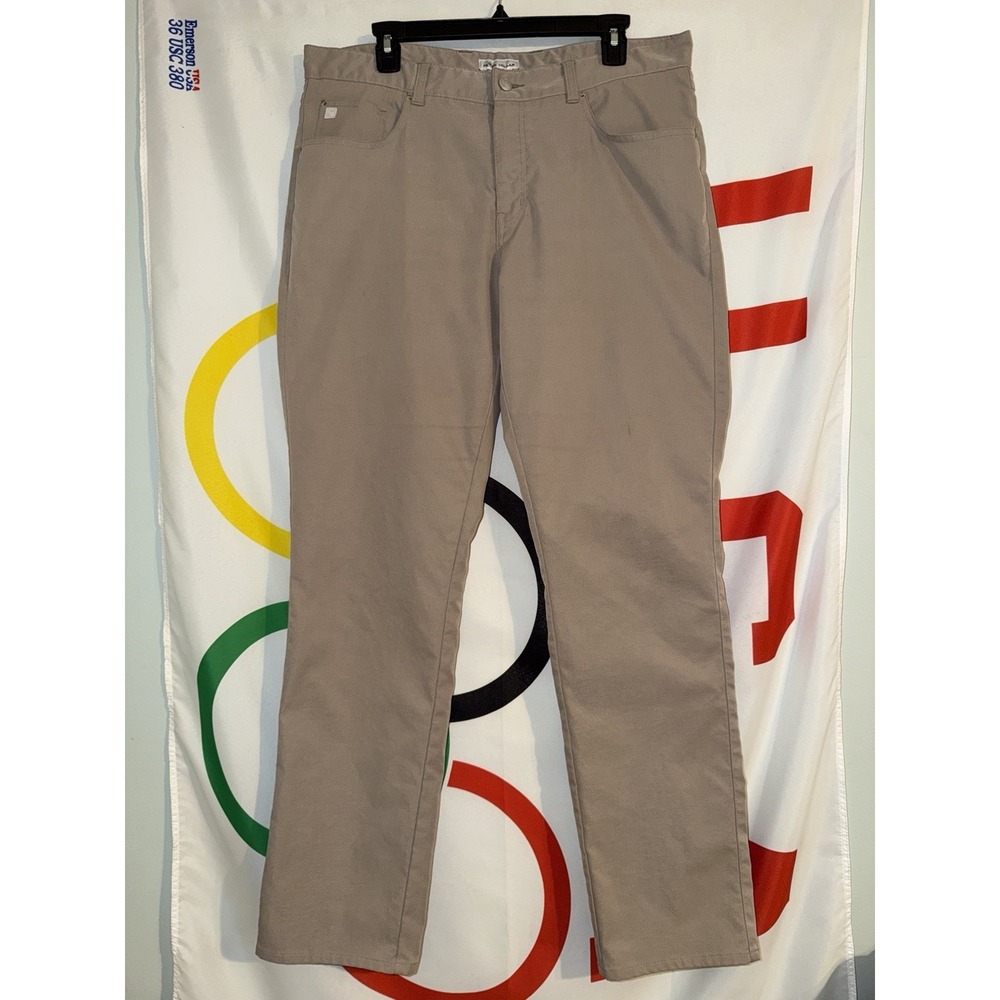 Peter Millar Khaki Pants Mens 35x32 Chino Golf Casual